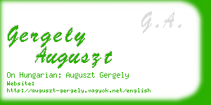 gergely auguszt business card